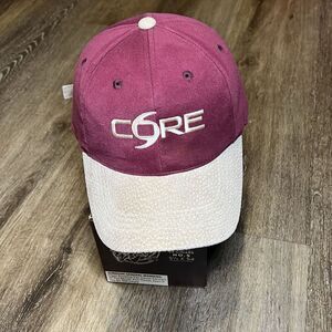 Vintage Jesus Christian Trucker Hat Red Tan Brown Suede Cross Burgundy Wine